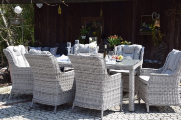 Esstischgruppe.Polyrattan Gartentisch Sitzgruppe WT-4022.C50