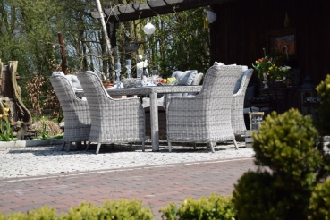 Esstischgruppe.Polyrattan Gartentisch Sitzgruppe WT-4022.C50