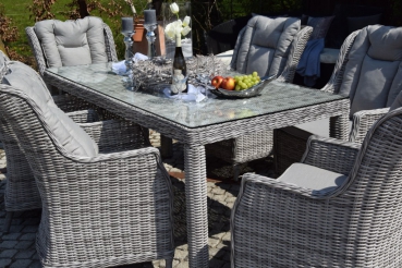 Esstischgruppe.Polyrattan Gartentisch Sitzgruppe WT-4022.C50