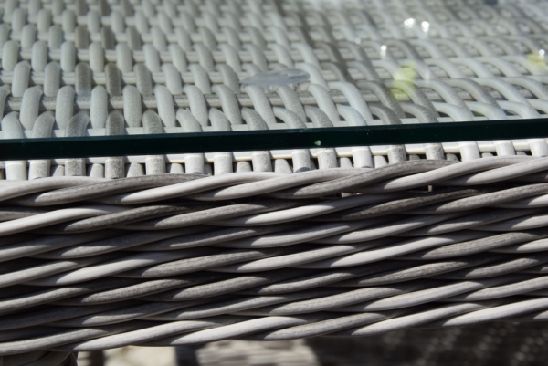 Esstischgruppe.Polyrattan Gartentisch Sitzgruppe WT-4022.C58  230cm Tisch