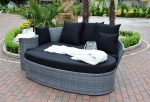 Rattan Sonneninsel Polyrattan Gartenliege