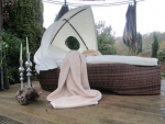 Rattan Sonneninsel Polyrattan Gartenliege